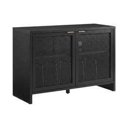 Crosley Furniture - Kenji Record Player Cabinet With Vinyl Storage - Black