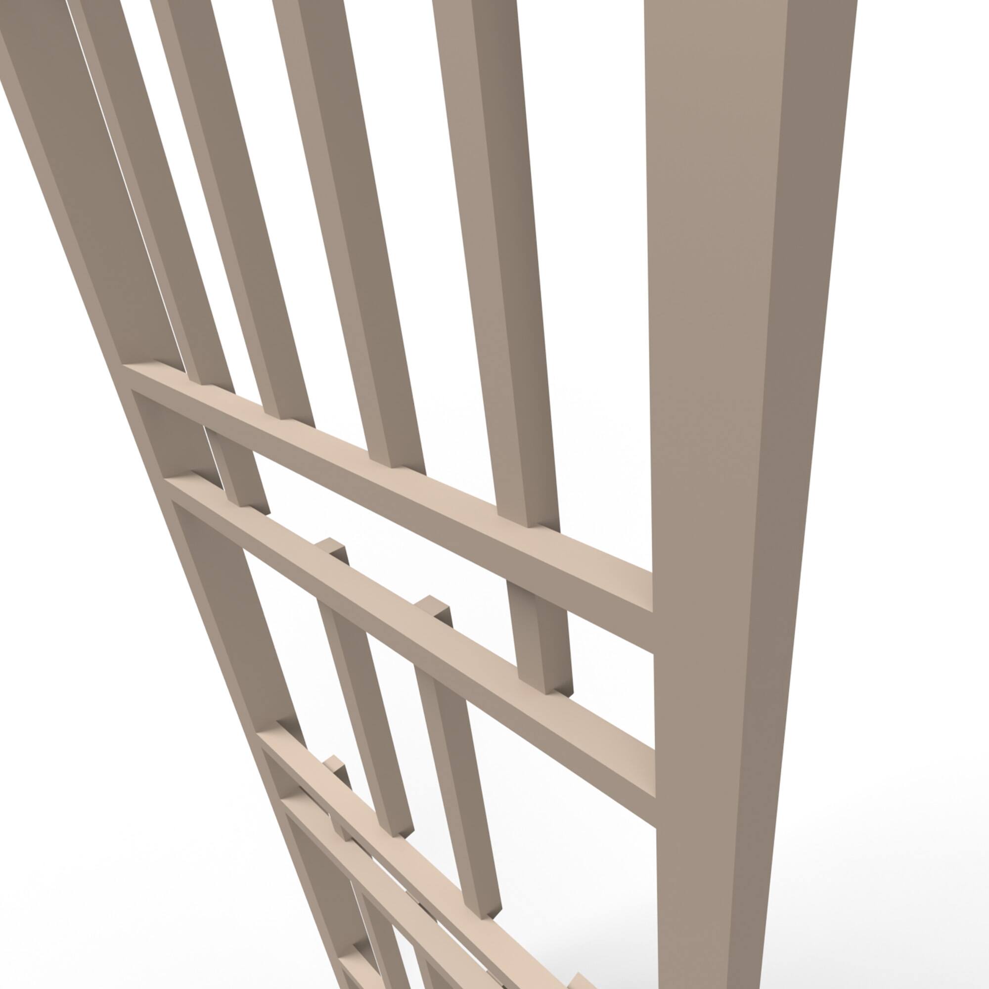 Alt View 5. Dura-Trel - Dura-Trel Wellington 28 x 75 Inch PVC Vinyl Outdoor Garden Patio Trellis, Mocha - Mocha.