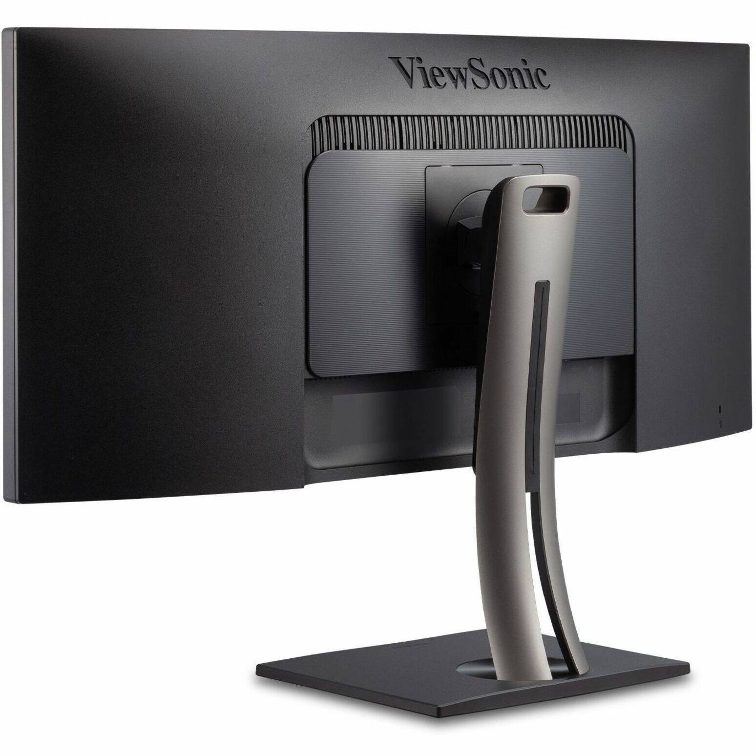 Alt View 16. ViewSonic - ColorPro VP3456A 34" LCD Curved UltraWide QHD Monitor (USB-C, HDMI, DP) - Black.