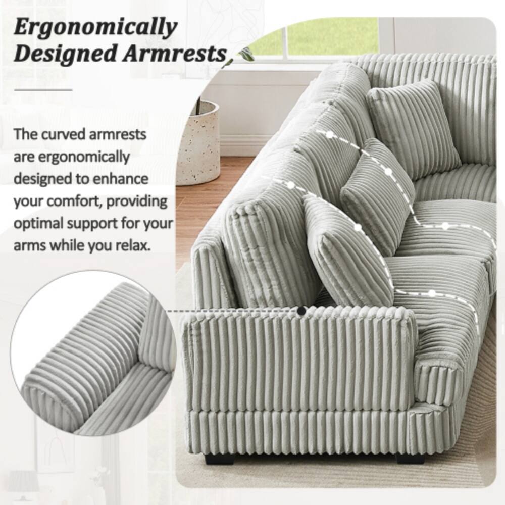 Ergonomically Designed Armrests

The curved armrests are ergonomically designed to enhance your comfort, providing optimal support for your arms while you relax.