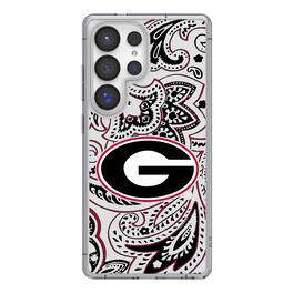 Keyscaper - NCAA - Georgia Bulldogs Paisley Galaxy Clear Case - S24 Ultra - Multicolor