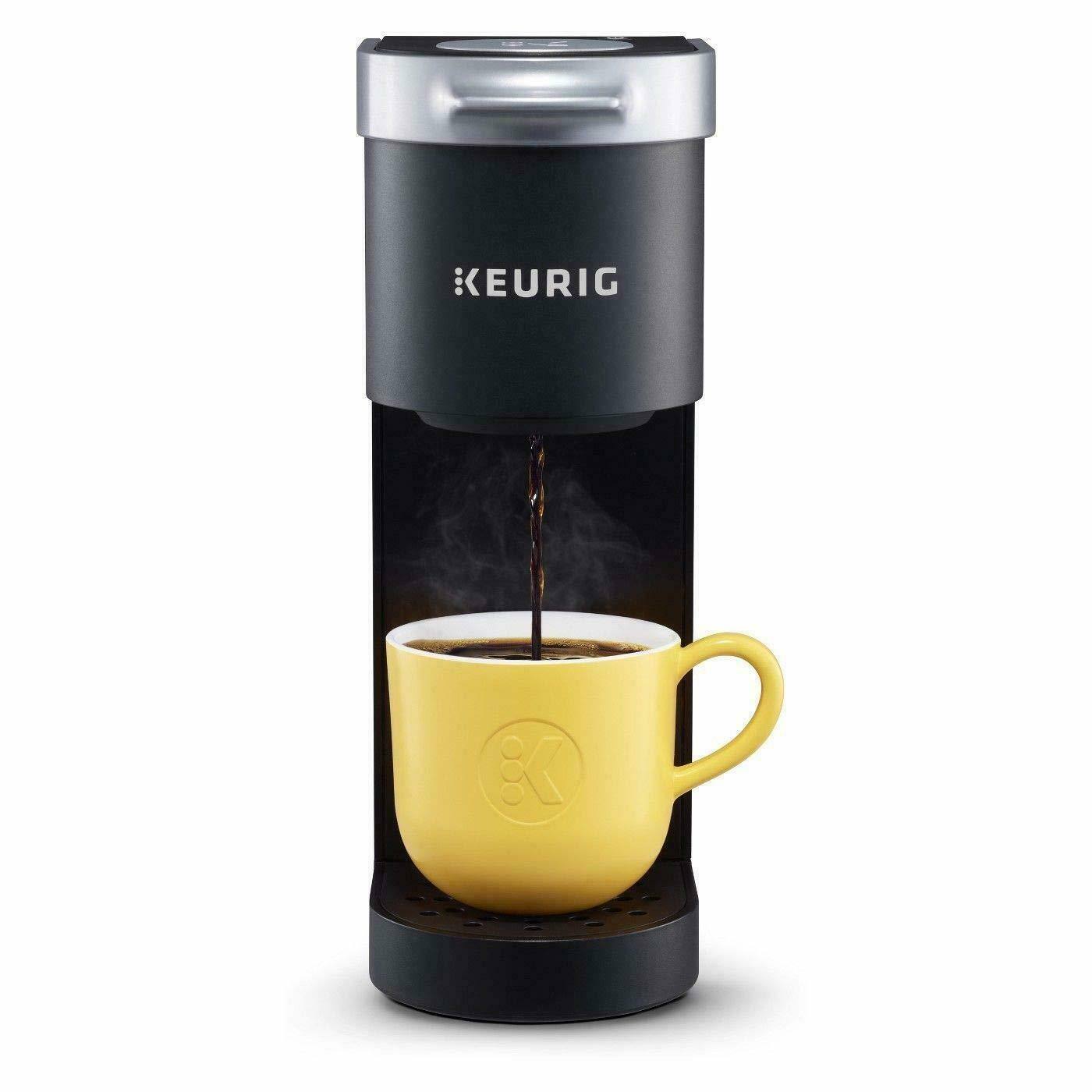Back. Keurig - Keurig K-Mini K-Cup Pod Coffee Maker Bundle (Warm Stone) with Cleaning Cups - Black.