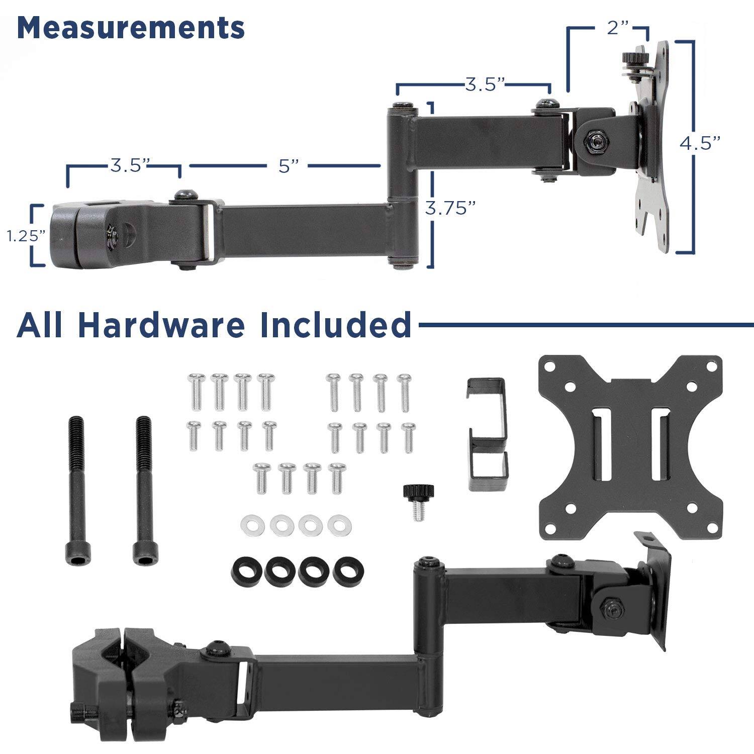 Measurements  
- 2"  
- 3.5"  
- 3.5"  
- 5"  
- 4.5"  
- 1.25"  
- 3.75"  

All Hardware Included