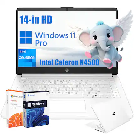 14-in HD Windows 11 Pro
Intel Celeron N4500
Microsoft 365 Personal
Microsoft Windows 11 Pro