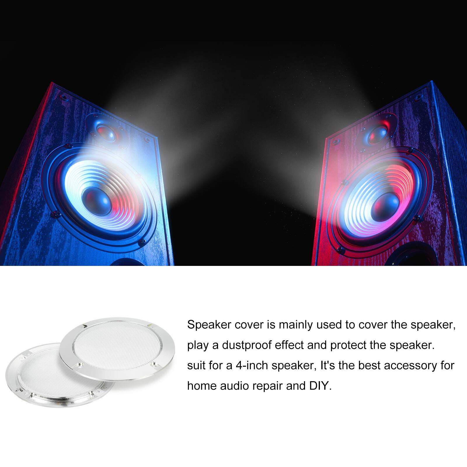 Speaker cover is mainly used to cover the speaker, play a dustproof effect and protect the speaker. It's the best accessory for home audio repair and DIY.