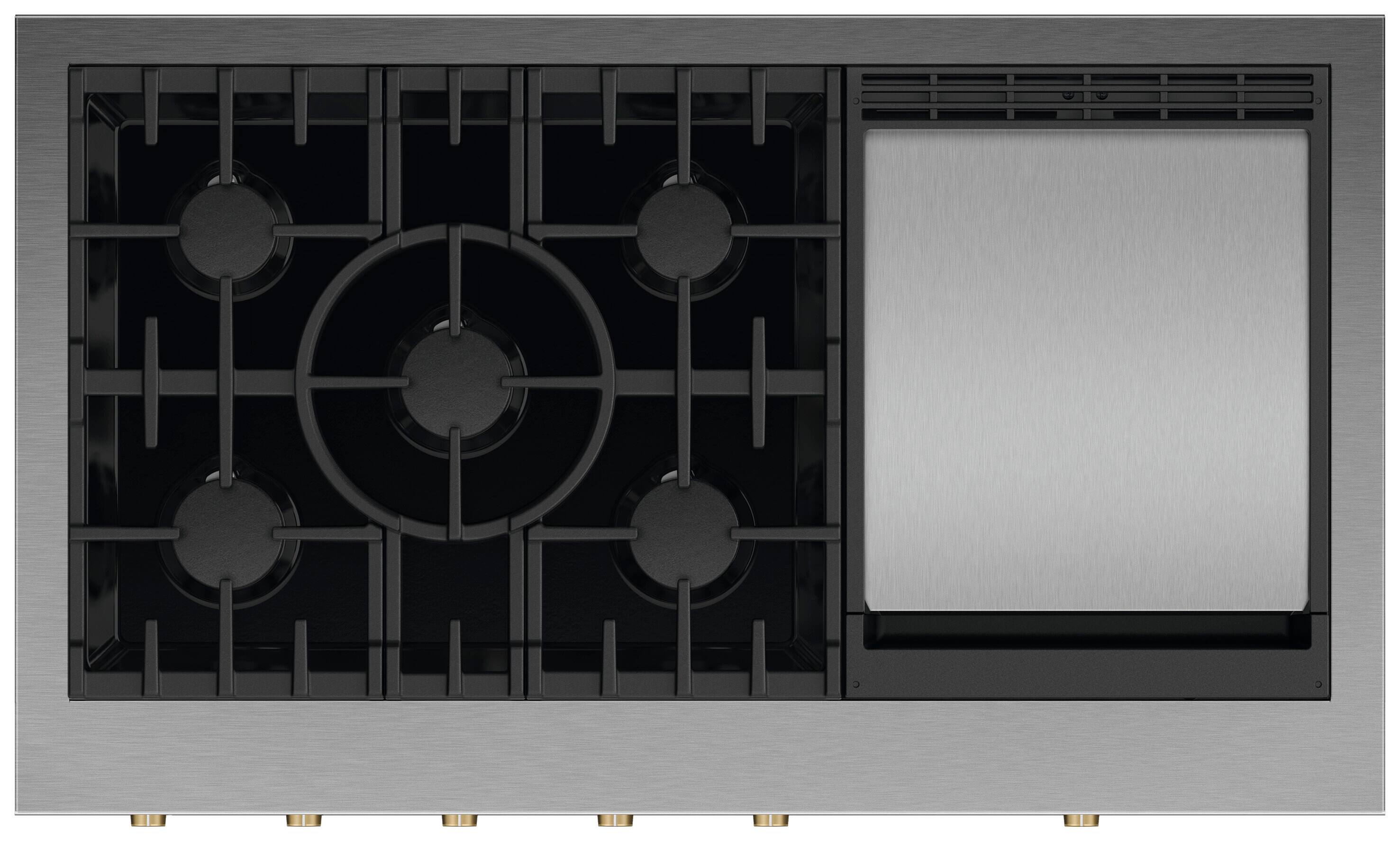 Alt View 12. Fisher & Paykel - Pro Rangetop Dial Kit, 48 in, 5 Burner - Brass.