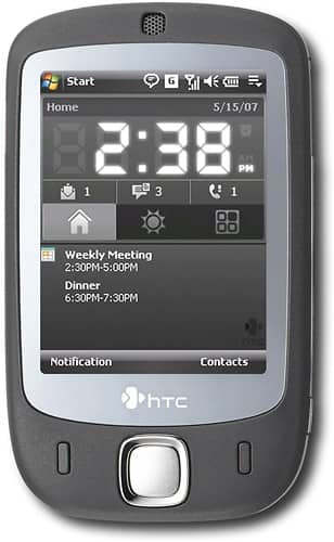 Front Standard. HTC - Touch Cell Phone (Unlocked) - Soft Black.