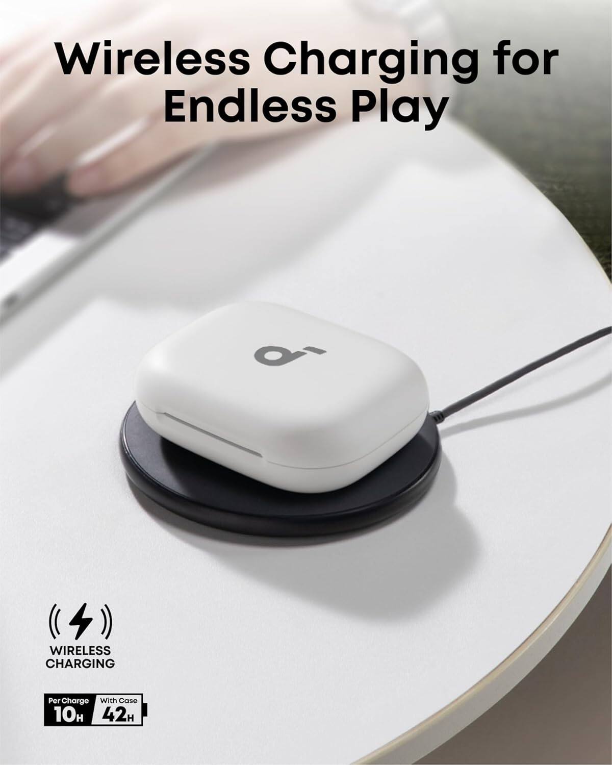 Wireless Charging for Endless Play

WIRELESS CHARGING

Per Charge
10H

With Case
42H