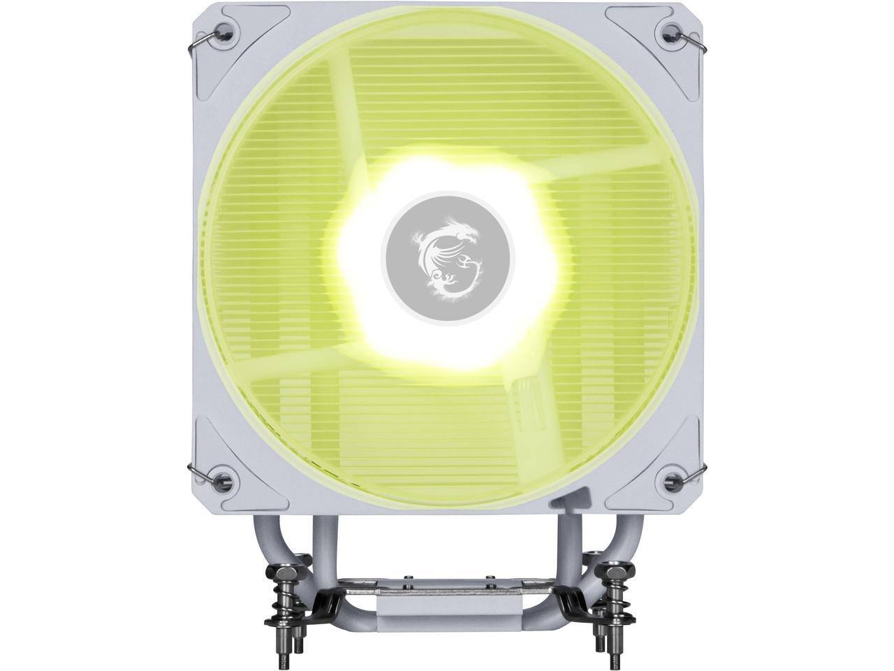 Alt View 2. MSI - MSI MAG COREFROZR AA13 White Air CPU Cooler, Single 120mm PWN Fans, ARGB lighting controlled by software - White.