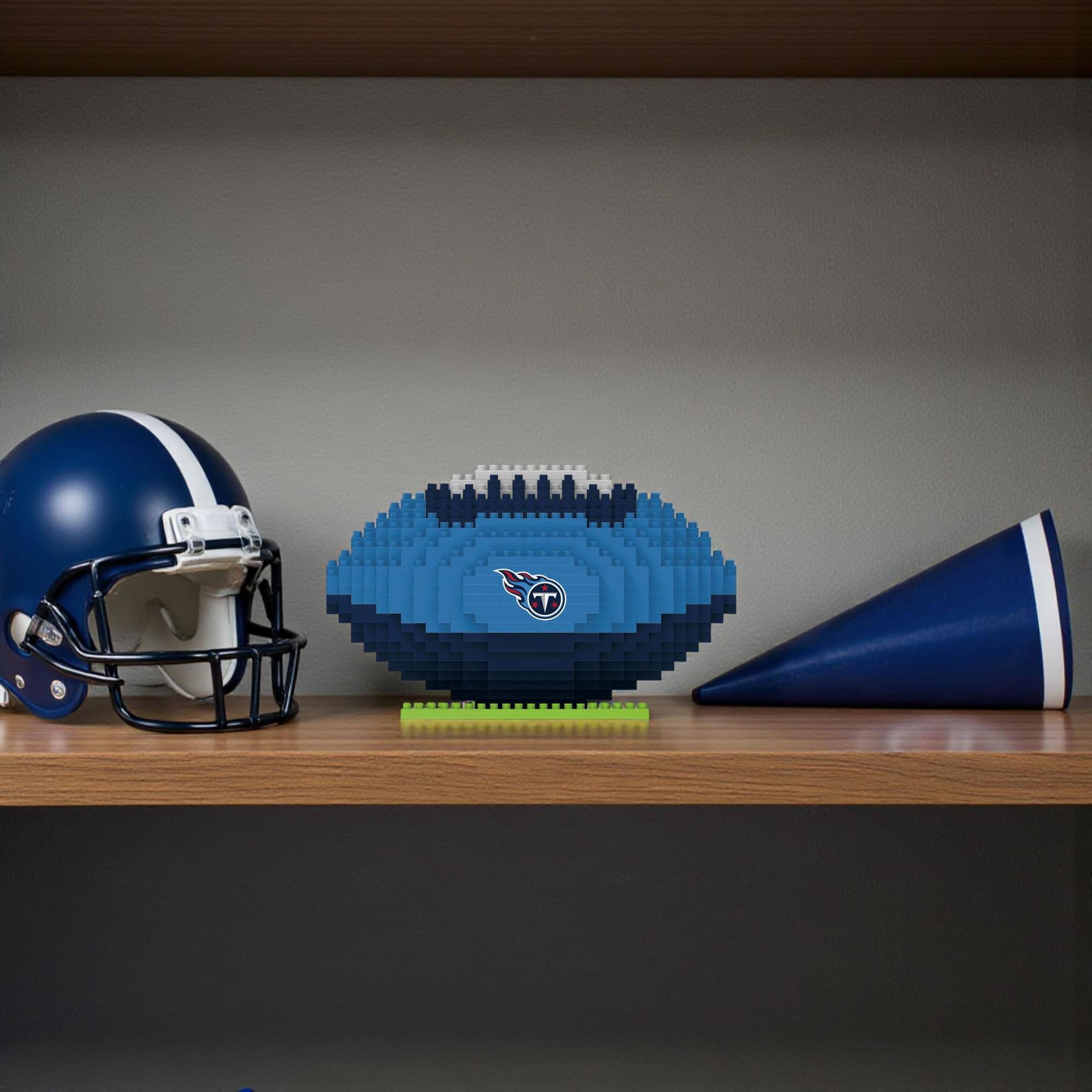 Alt View 2. Forever Collectibles - Tennessee Titans NFL BRXLZ Football 704-Piece Building Block Set - Blue.