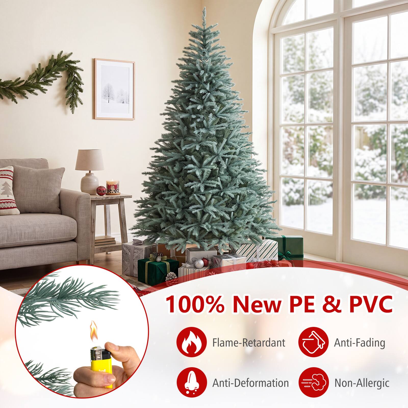 100% New PE & PVC  
Flame-Retardant  
Anti-Fading  
Anti-Deformation  
Non-Allergic
