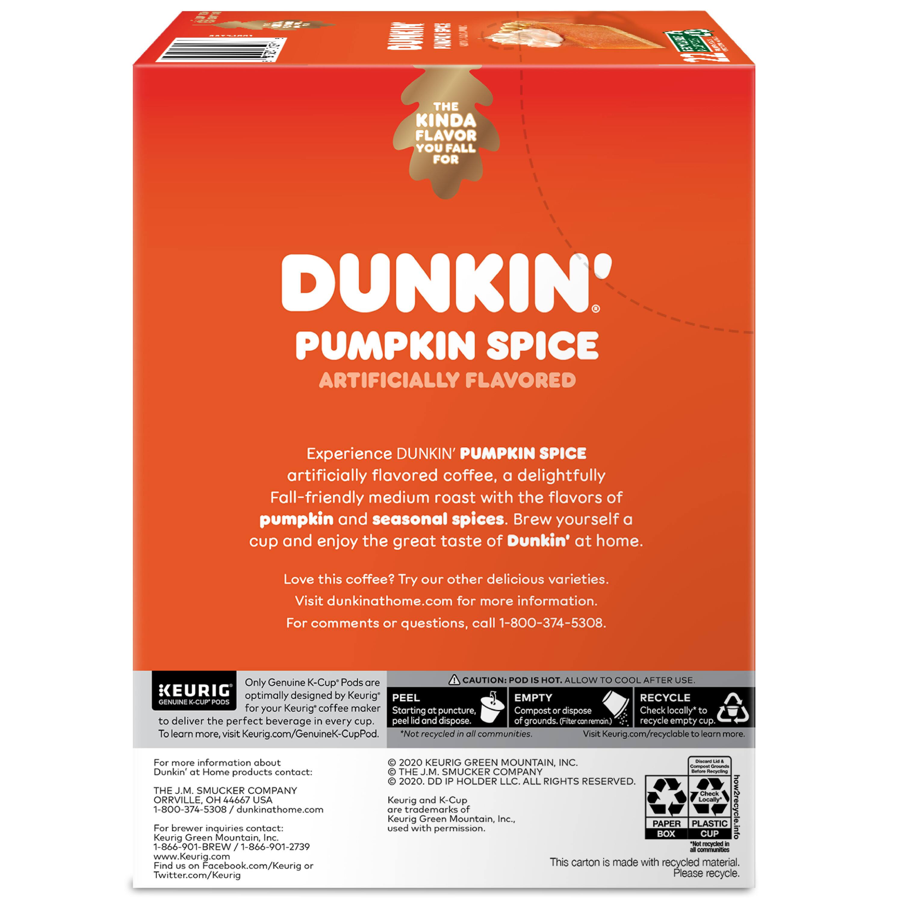 Left. Dunkin' - Pumpkin Spice, 22ct.
