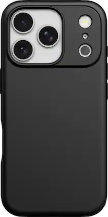 Front. Insignia™ - Silicone Case with MagSafe for Apple iPhone 17 Pro - Black.