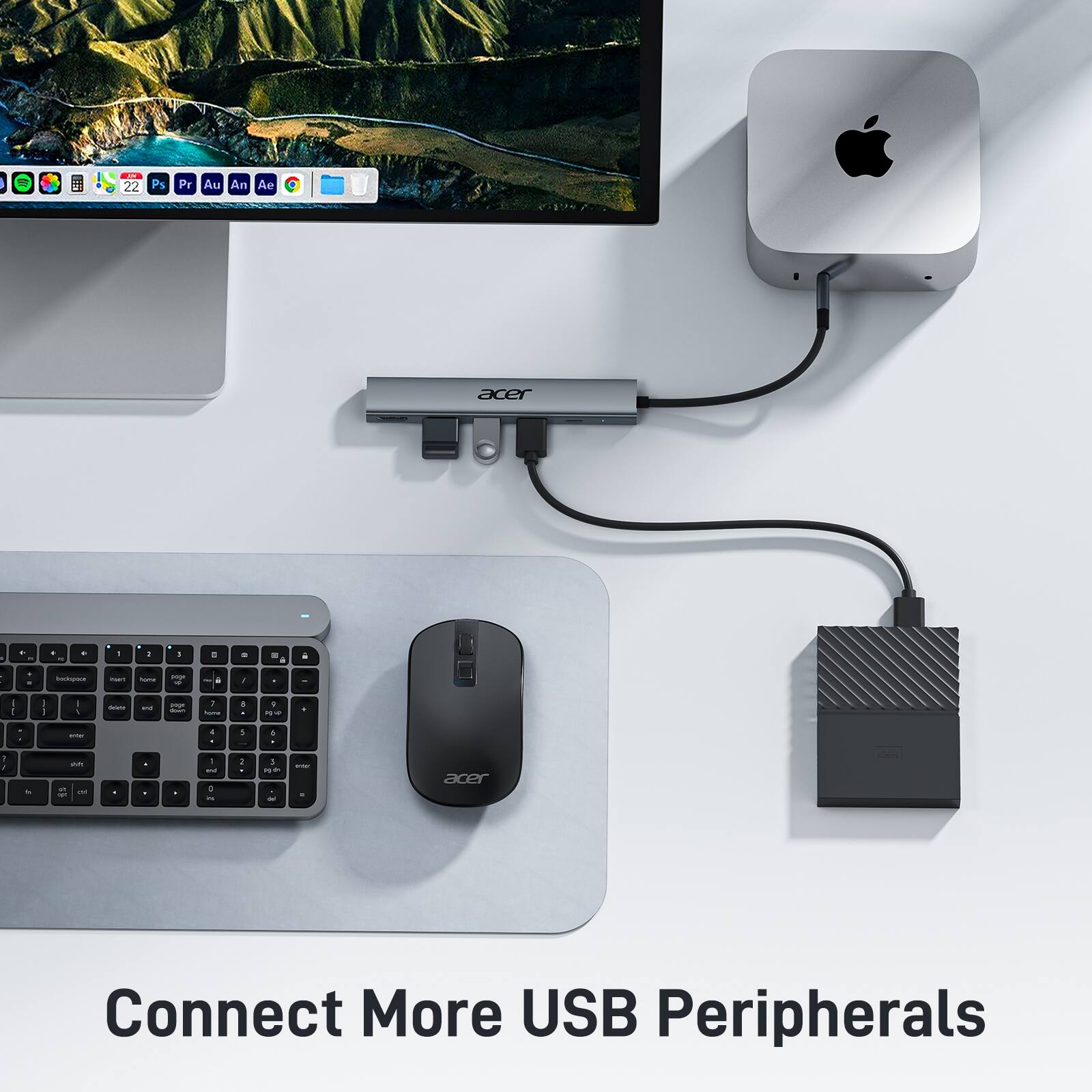 The text in the image is: "Connect More USB Peripherals."