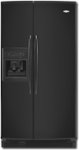 Front Standard. Maytag - 25.6 Cu. Ft. Side-by-Side Refrigerator with Thru-the-Door Ice and Water - Black.