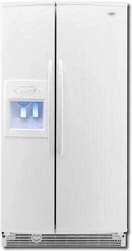 Front Standard. Maytag - 25.6 Cu. Ft. Side-by-Side Refrigerator with Thru-the-Door Ice and Water - White.