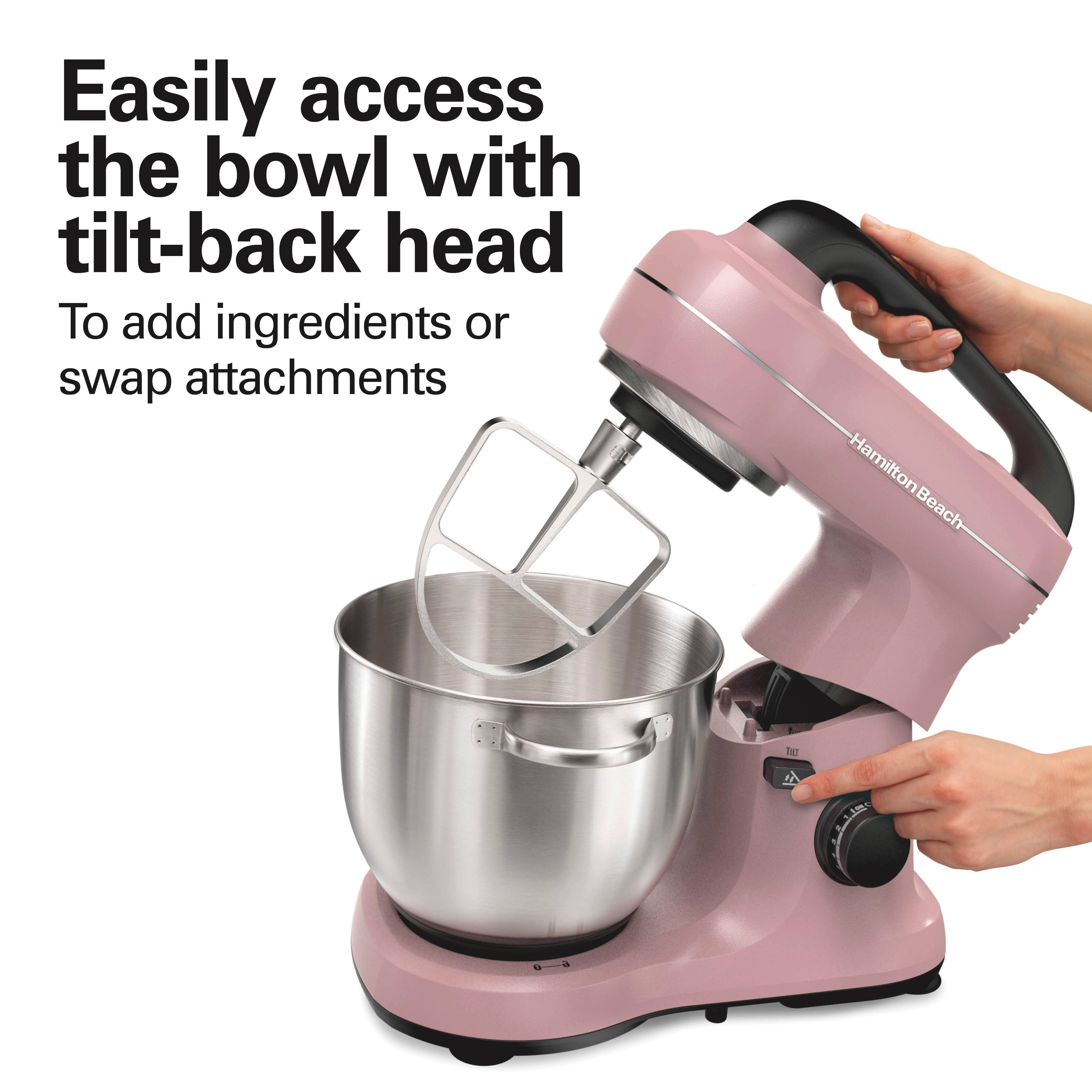 Easily access the bowl with tilt-back head  
To add ingredients or swap attachments