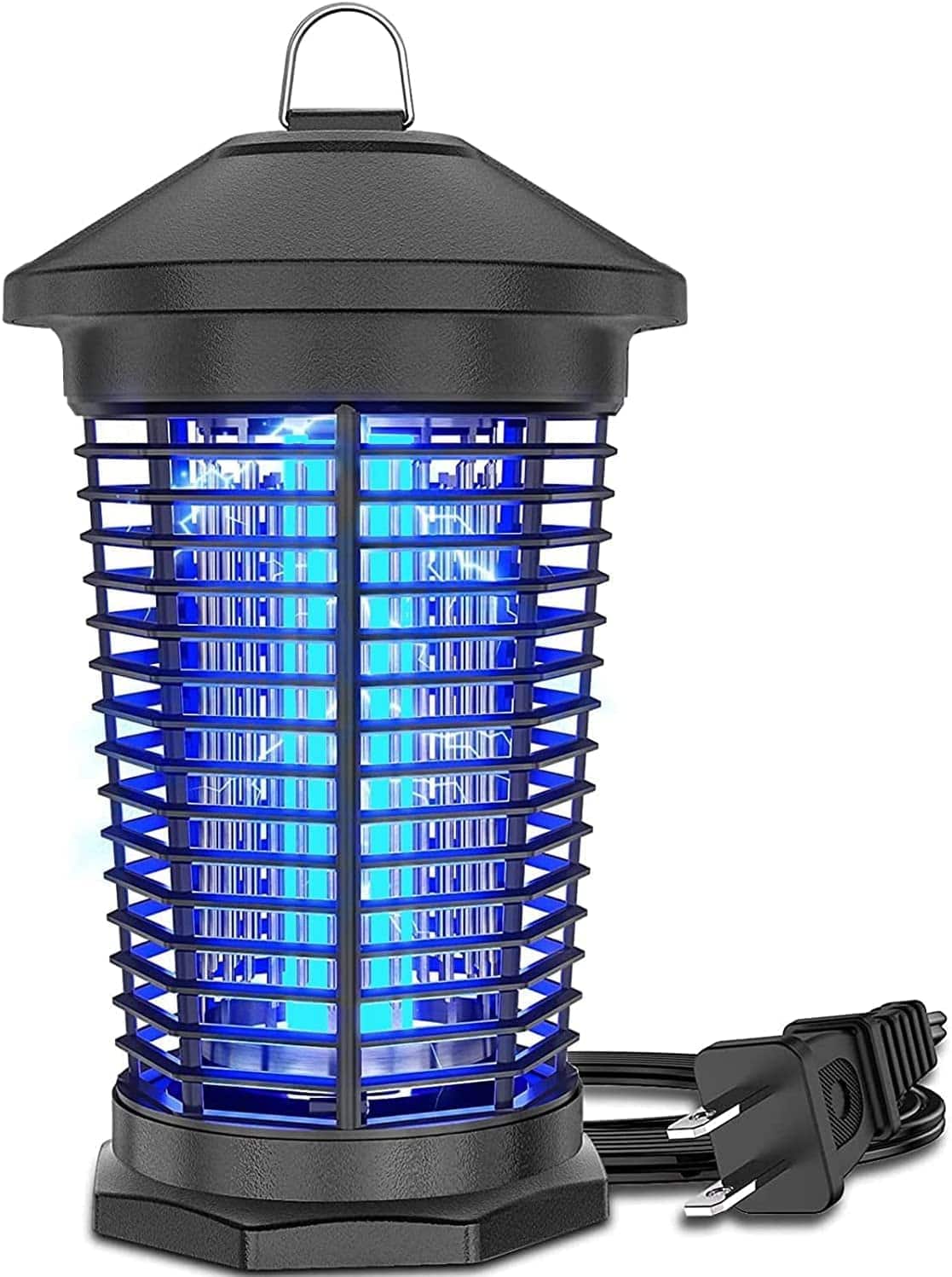 Anysun - 2-in-1 Weatherproof Powerful Bug Zapper, Pet & Family Safe, Easy Clean Tray, Weatherproof for Patio, Garden, Home - Black