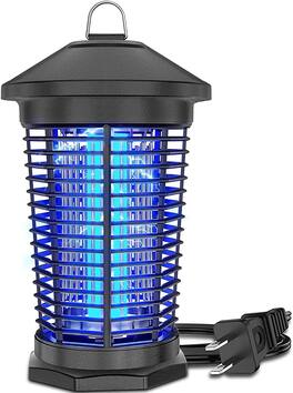 Anysun - 2-in-1 Weatherproof Powerful Bug Zapper, Pet & Family Safe, Easy Clean Tray, Weatherproof for Patio, Garden, Home - Black