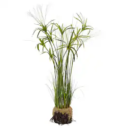 BreeBe - 4' Papyrus Plant with Faux Soil - Green
