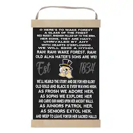 Jardine - Wake Forest Demon Deacons 12'' x 20'' Fight Song Banner Sign - Black