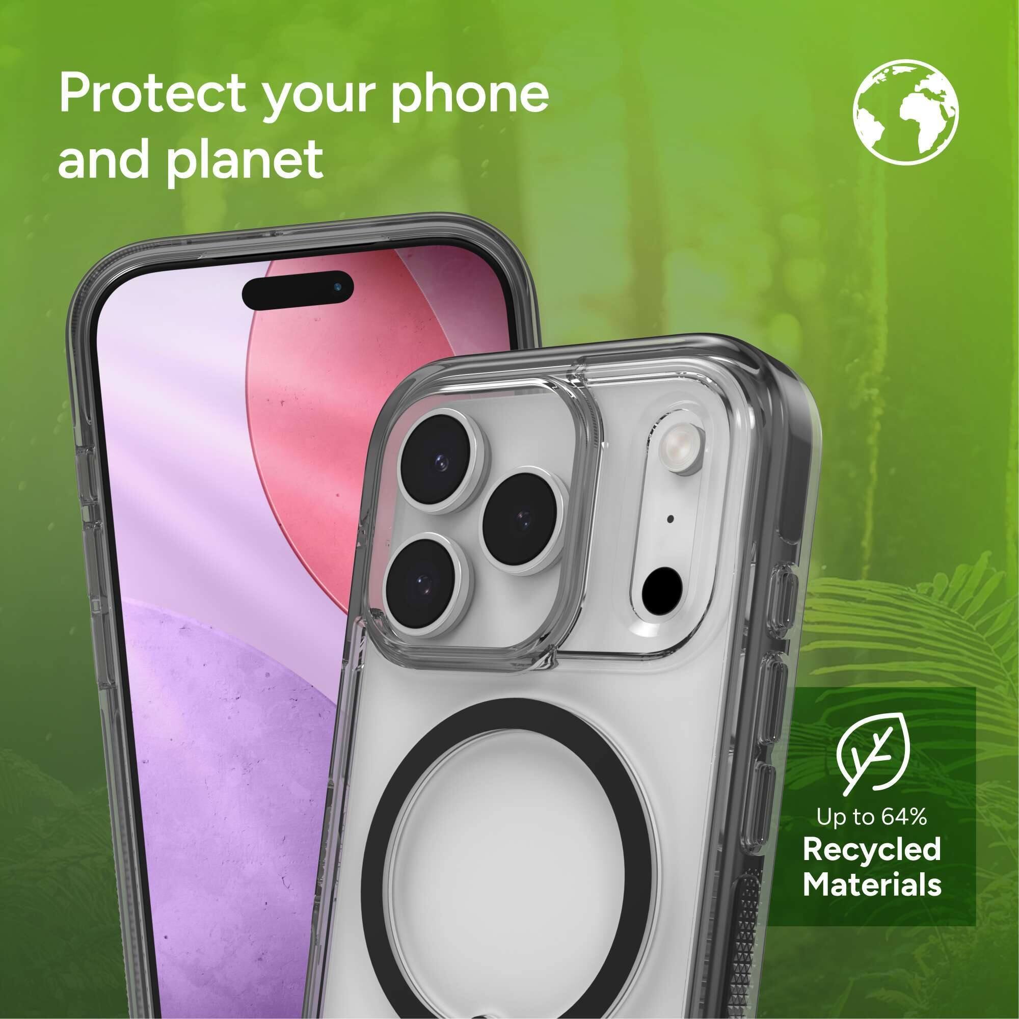 Protect your phone and planet

Up to 64% Recycled Materials