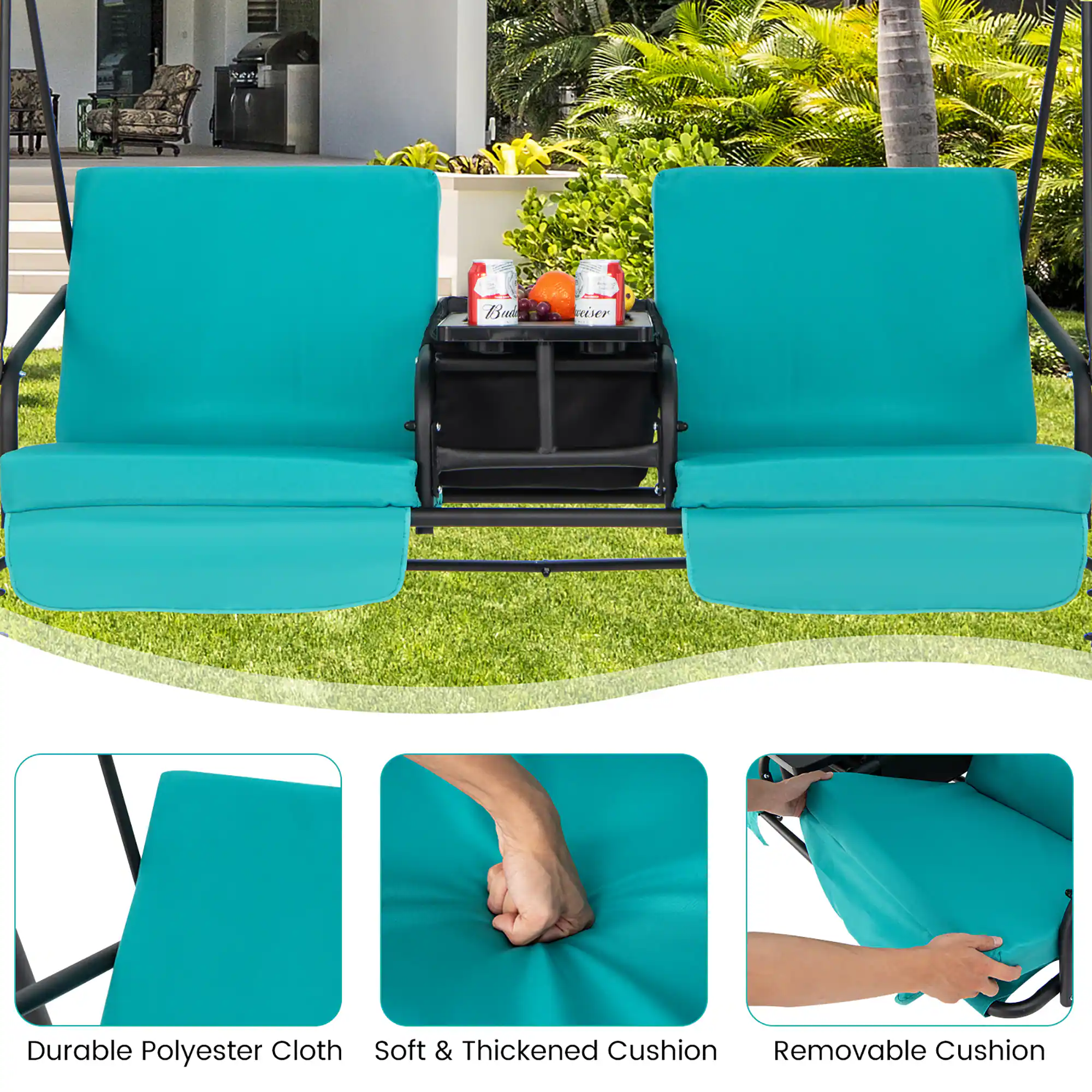 - Durable Polyester Cloth
- Soft & Thickened Cushion
- Removable Cushion