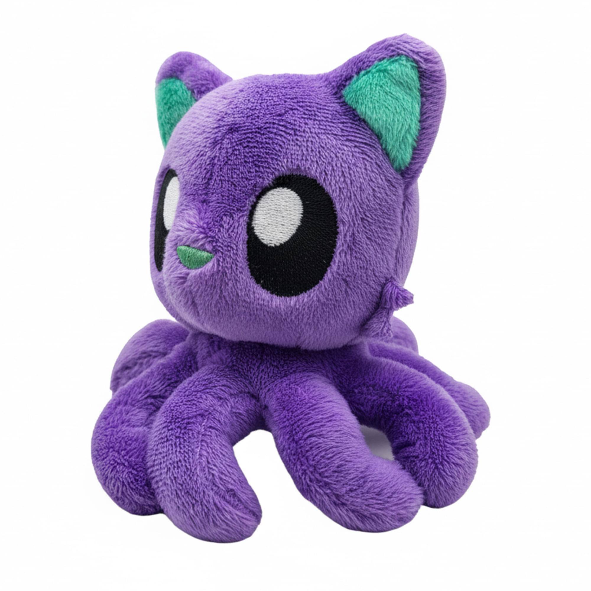 Alt View 1. Tentacle Kitty - Tentacle Kitty Proton Purple 6 Inch Little One Plush - Purple.
