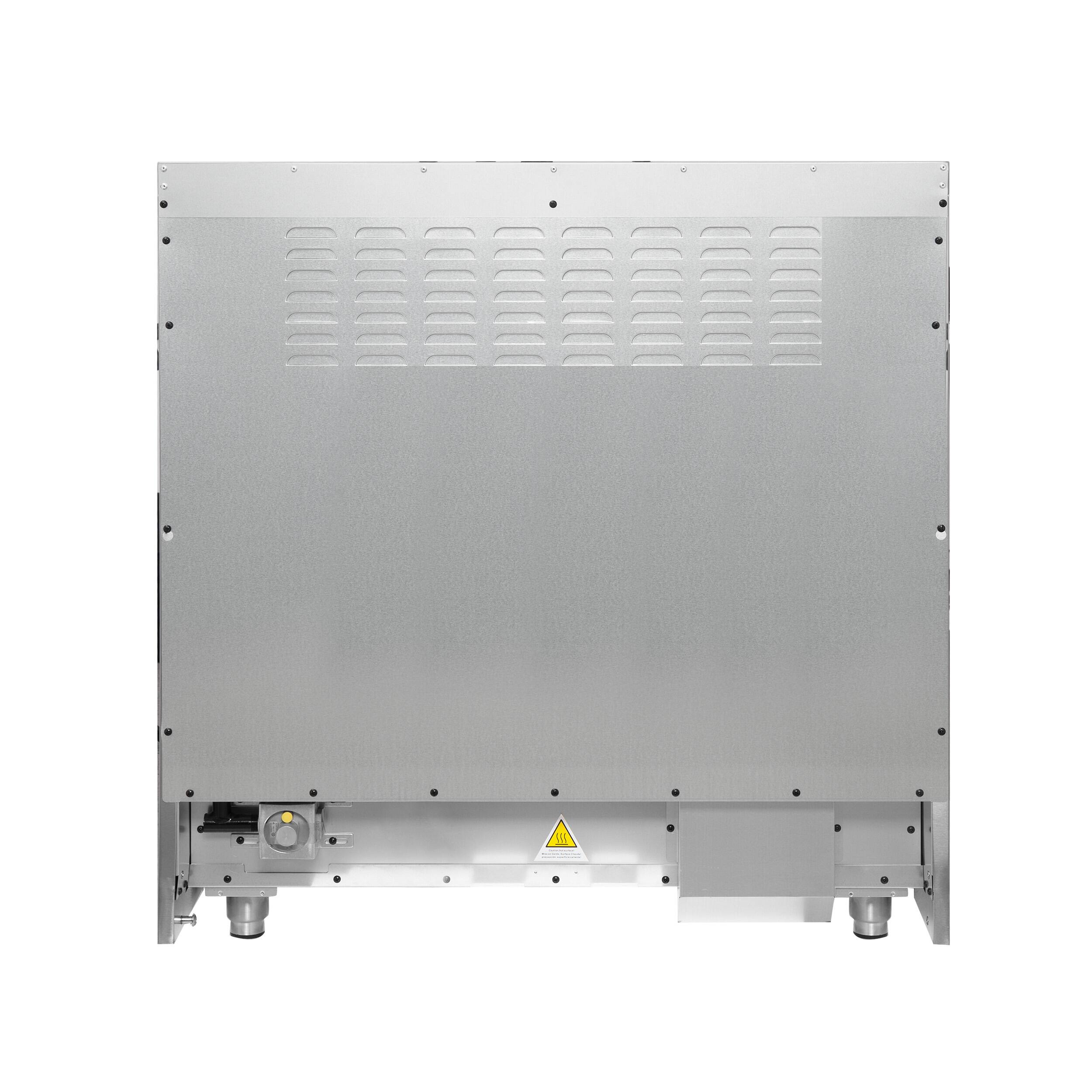 Back. Forno Appliances - Galiano 5.36 Cu. Ft. Freestanding Gas Convection Range with French Door Design - White.