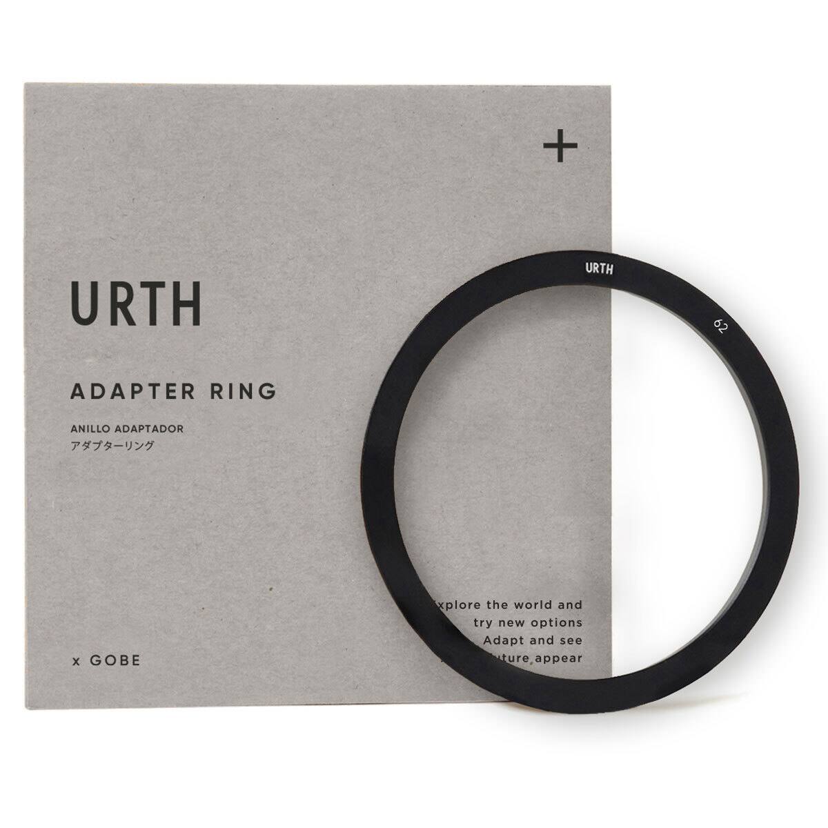 URTH  
62  
ADAPTER RING  
ANILLO ADAPTADOR  
アダプターリング  
x GOBE  
explore the world and try new options  
Adapt and see  
future appear