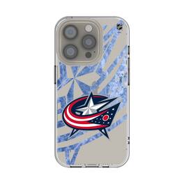 Keyscaper - NHL - Columbus Blue Jackets iPhone Clear Ice Case - 16e - Multicolor