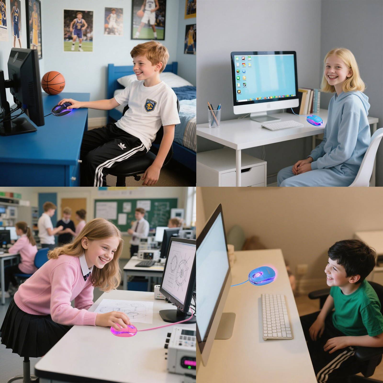 Alt View 2. Comfort Essence - Wired Mouse usb Mouse Optical Design Usb Cable Plug & Play For Pc/laptop/desktop - Black-Wired mouse.