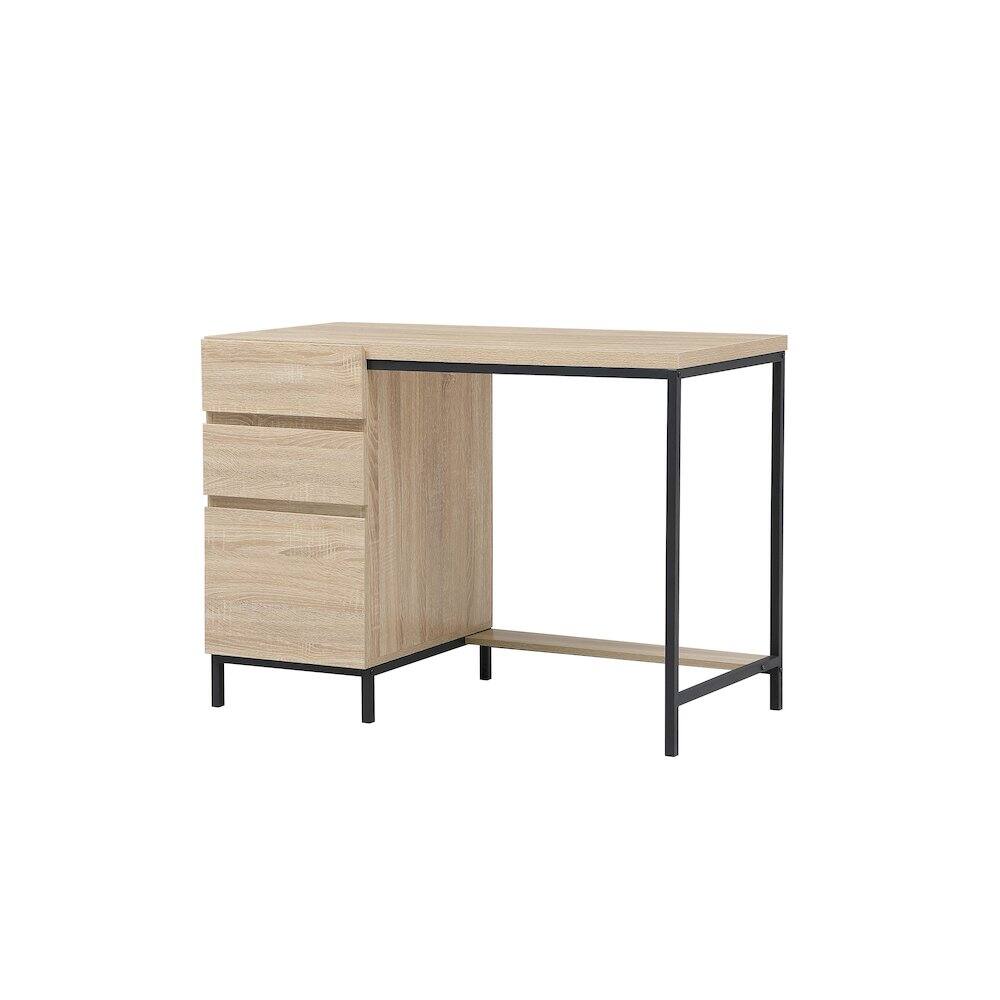 Alt View 6. Elegant Decor - Emerson 42 inch Desk in Mango Wood - Mango Wood And Black.