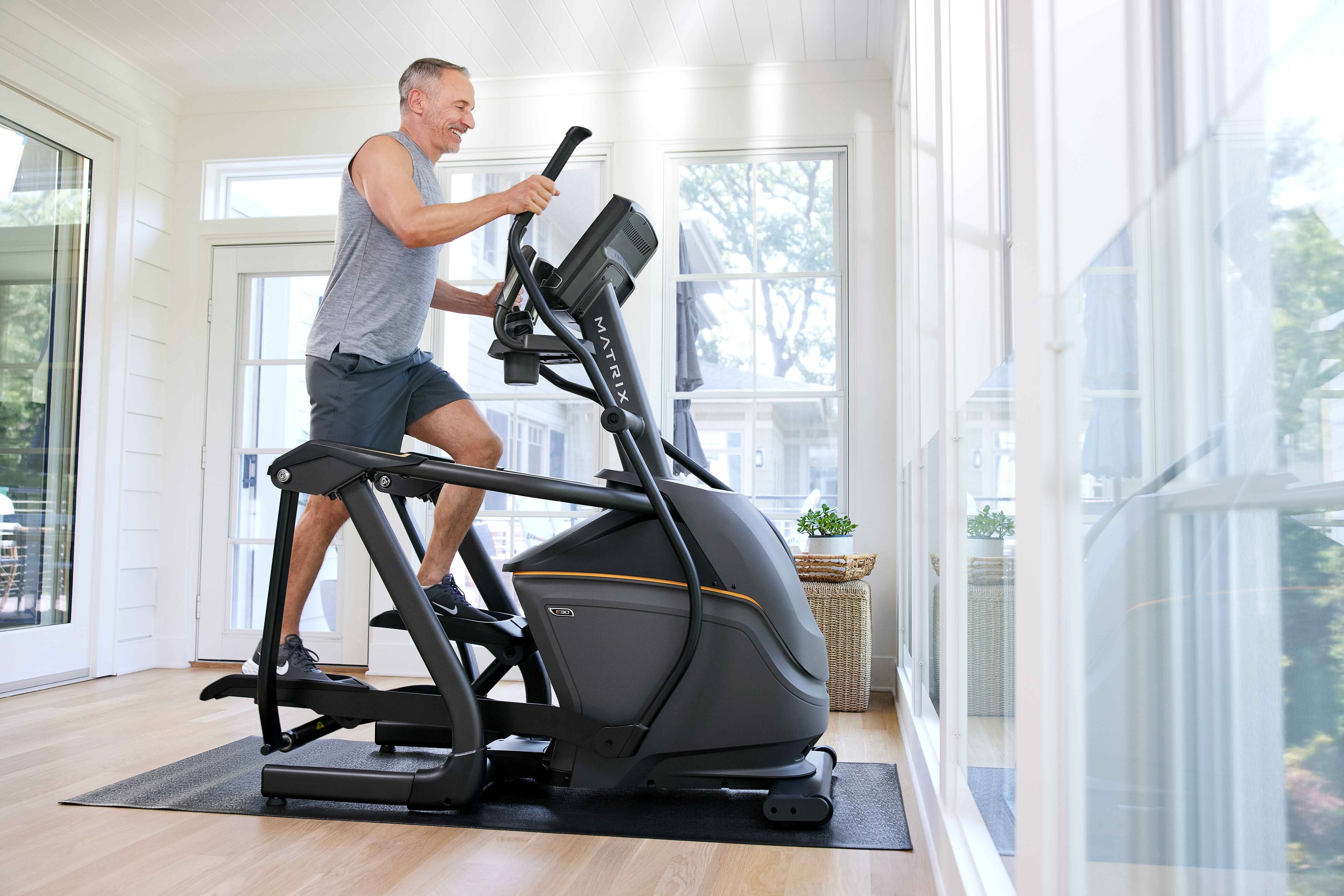 Alt View 15. Matrix - E30 Elliptical with 8.5" XR Console - Black.