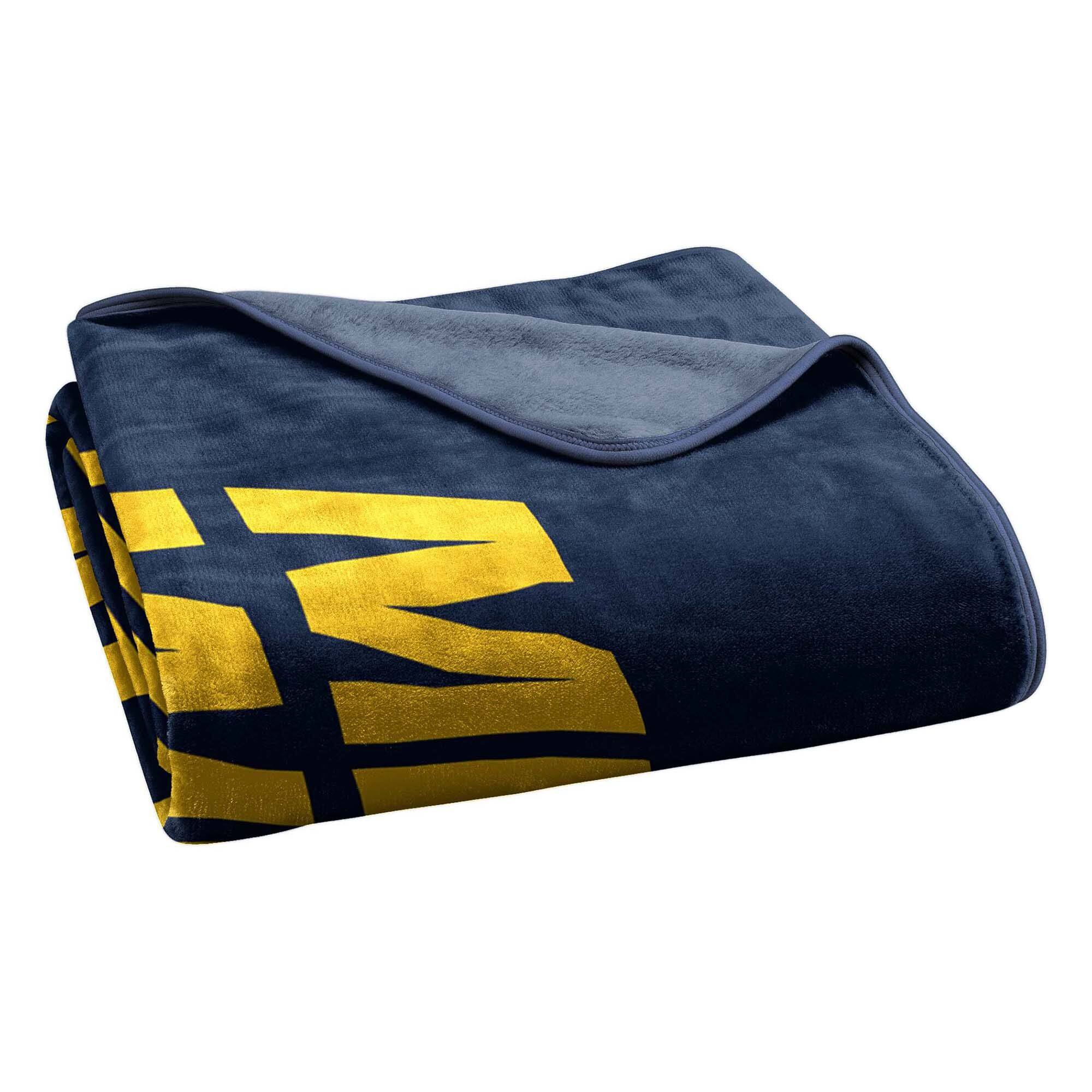 Back. Sweet Home Collection - NCAA Michigan Wolverines 60" x 80" Raschel Throw Blanket - Blue.