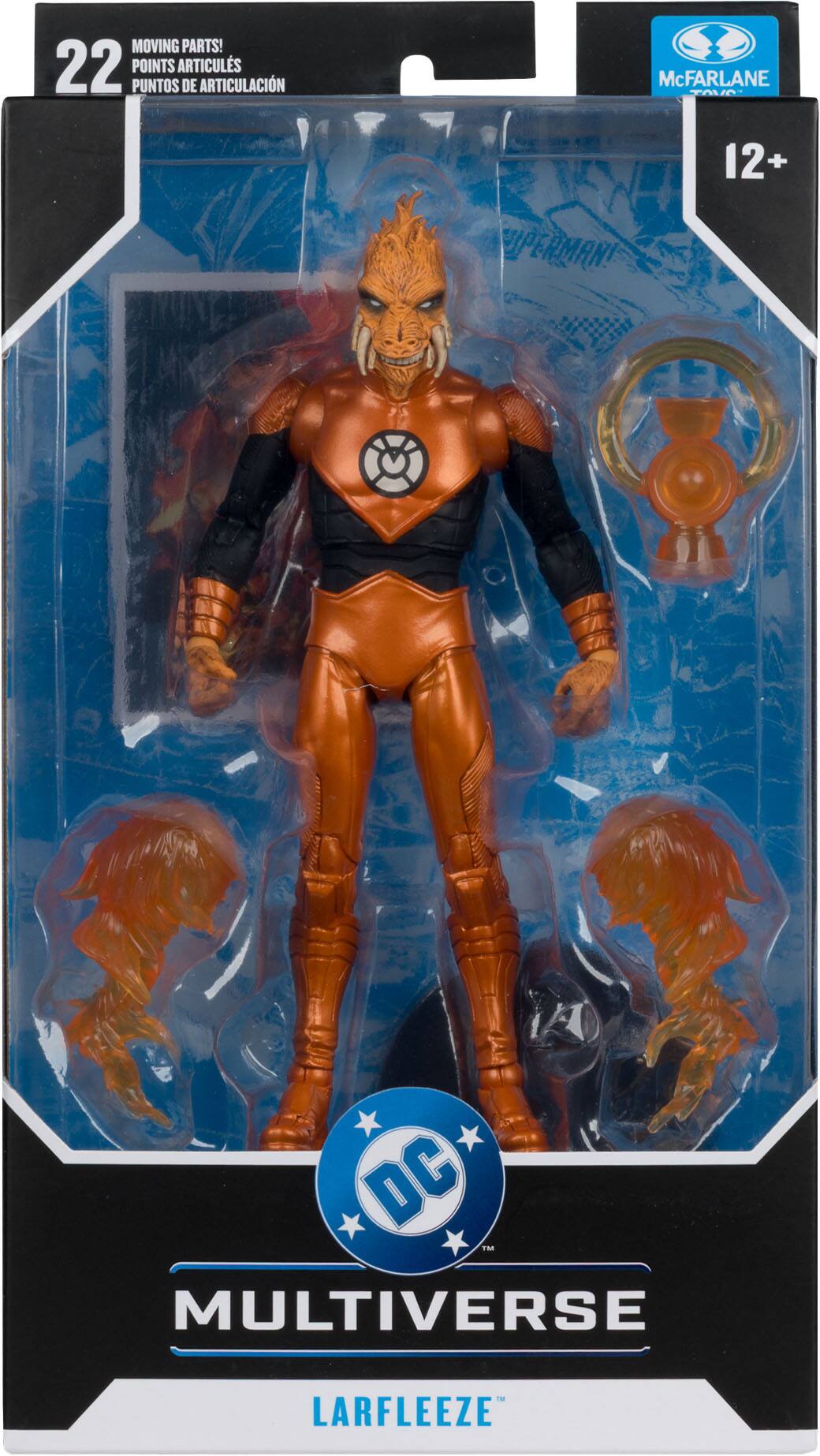 MOVING PARTS!  
22 POINTS DE ARTICULACIÓN  
PUNTOS DE ARTICULACIÓN  

McFARLANE  
12+  

DC MULTIVERSE  
LARFLEEZE