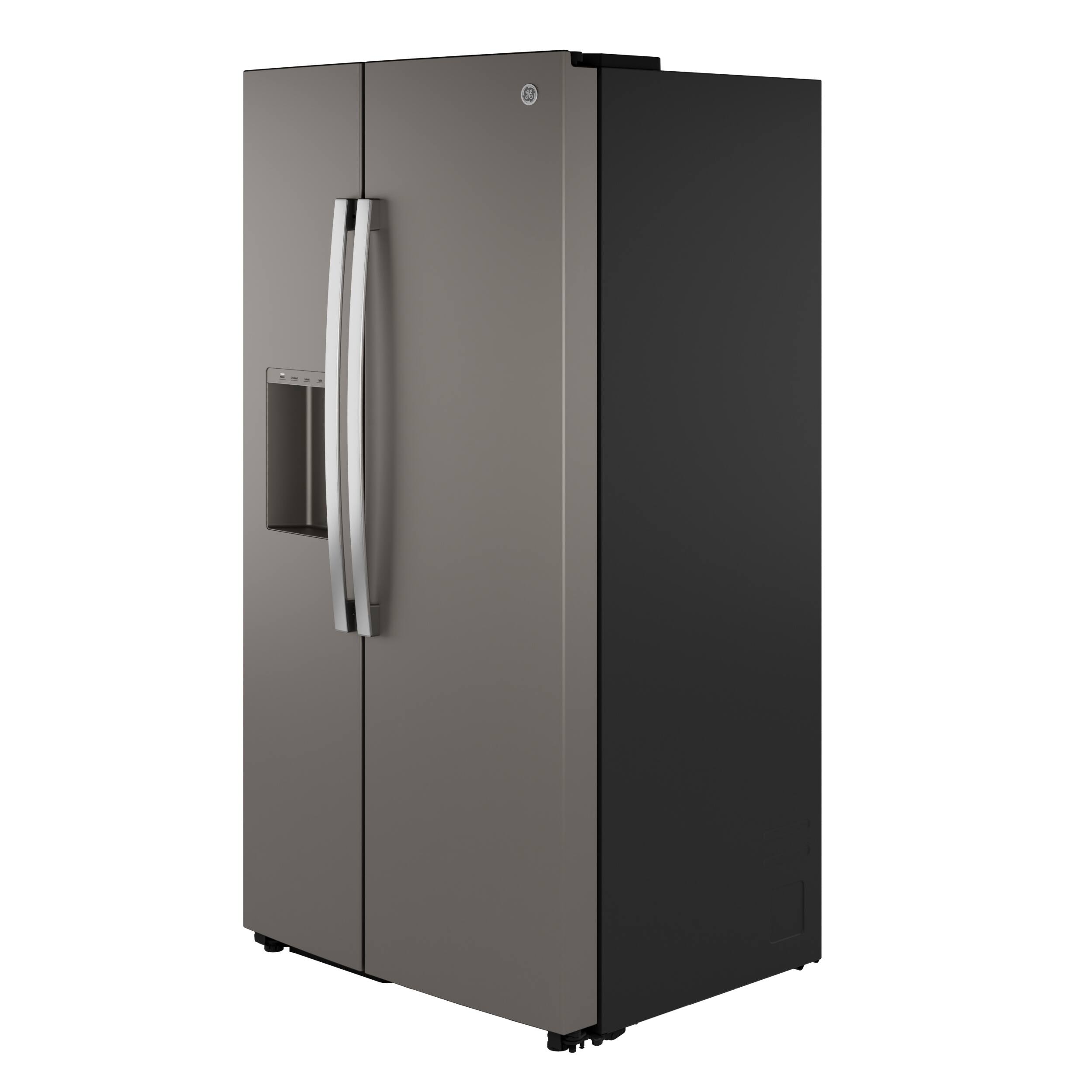 Alt View 38. GE - 36 in. Wide 23.6 Cu. Ft. Counter-Depth Side-By-Side Refrigerator with Extra Tall Dispenser and In-Door Icemaker - Slate.