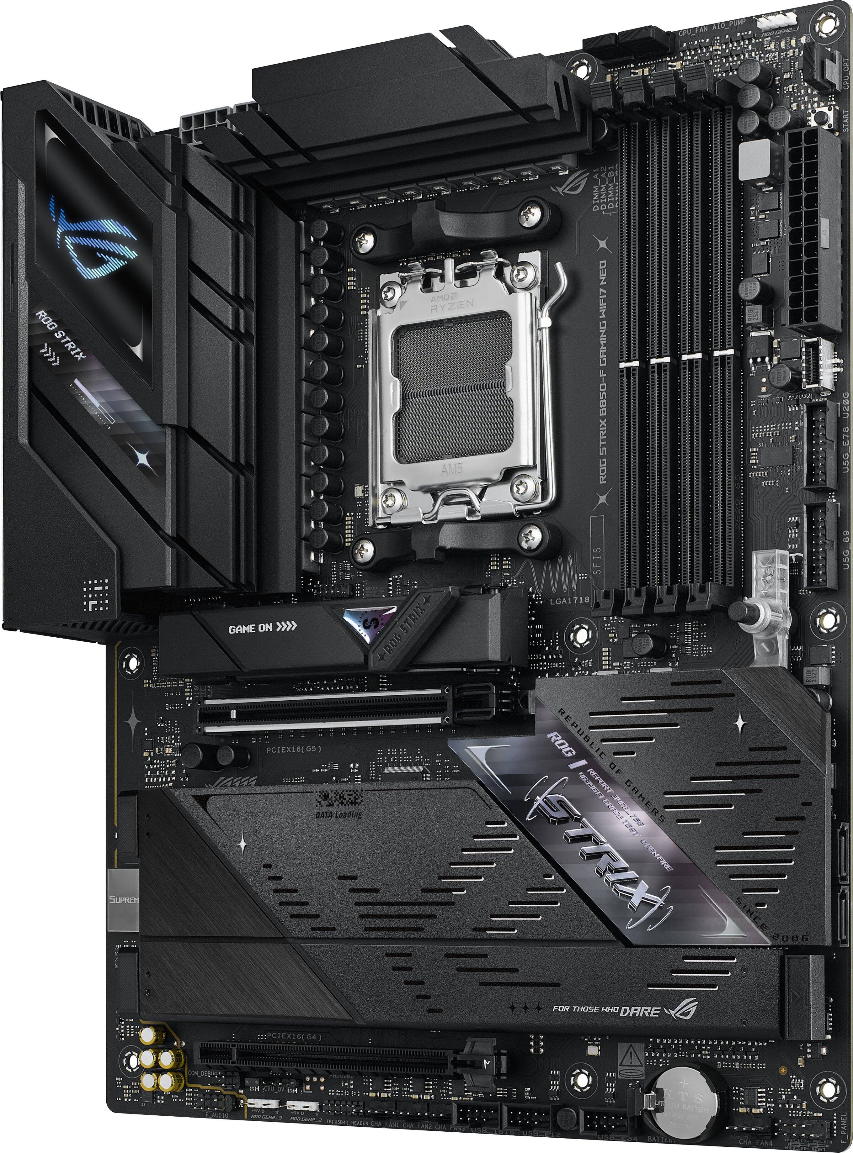 - DIMM_A1 DIMMAZ cvto START ROO <<< STRIX FOORa AMD2 RYZEN AM5 DEN HIF17 LHMIML BUS-F STRIX RUL nothntorna Conn 1 : U2BO E78 6 SUPREH HE GAME ON >>>> S STRIX+ ROG ntingtotranscribe PCIEX16(G4) m notinorcibe

- ROG STRIX
- GAME ON >>>>
- ROG REPUBLIC OF GAMERS
- SINCE 2006
- FOR THOSE WHO DARE