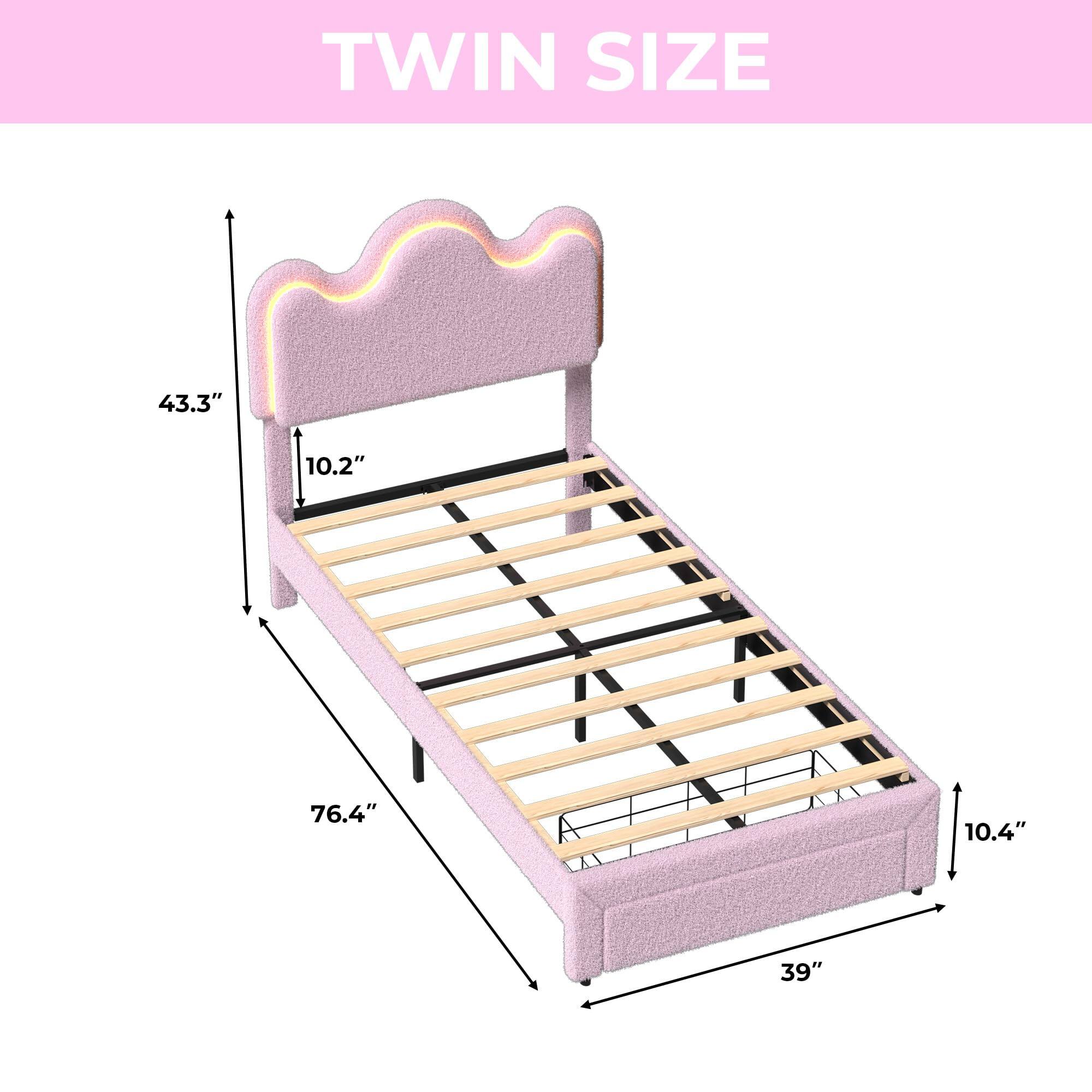 TWIN SIZE  
43.3" x 76.4" x 39"  
10.2" x 10.4"