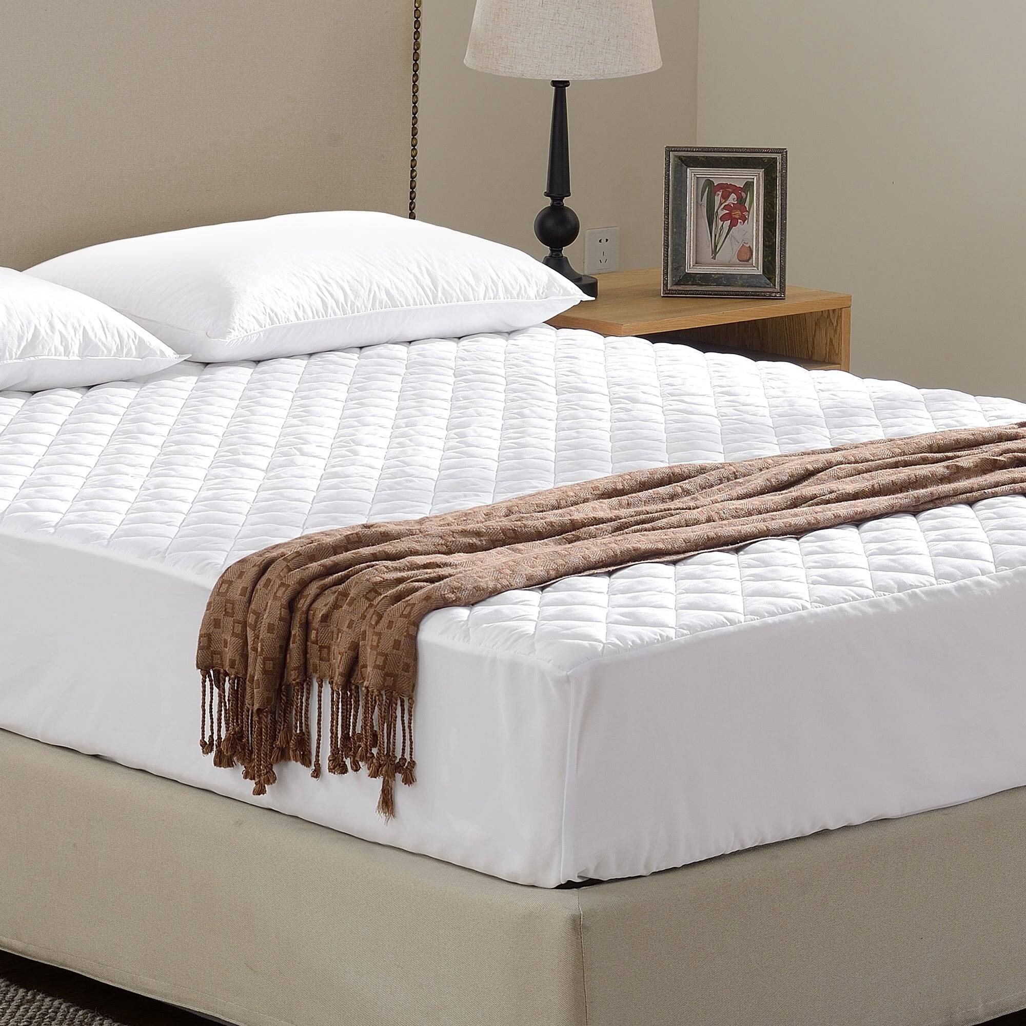 Alt View 9. Cheer Collection - Quilted Mattress Pad with Deep Pockets - Premium, Comfortable Cover & Topper, Twin Size - White.