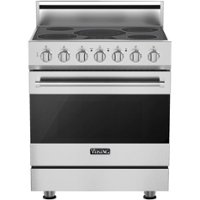 Viking - 4.7 Cu. Ft. Self-Cleaning Freestanding Electric Convection Range - Stainless steel - Front_Zoom