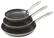 Angle. Farberware - 3-Piece Nonstick Skillet Set - Silver.