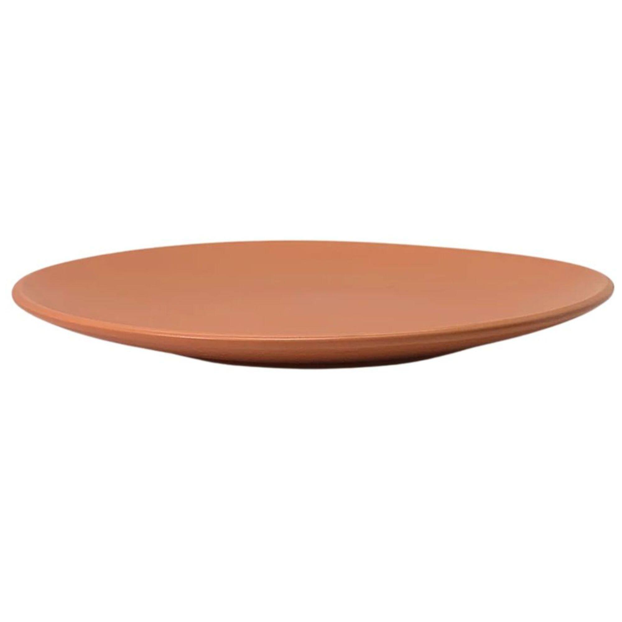 Angle. Zulay Kitchen - Zulay Kitchen Contour Salad Plate - Set of 4 - Terracotta.