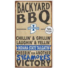 Jardine - Indiana State Sycamores 11" x 20" Indoor/Outdoor BBQ Sign - Brown