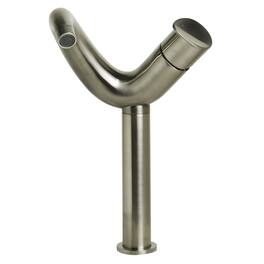 Alfi - Tall Wave Brushed Nickel Single Lever Bathroom Faucet - Silver