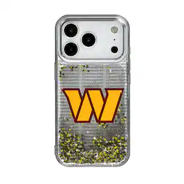 Keyscaper - NFL - Washington Commanders iPhone Text Backdrop Design Glitter Case - 15 - Multicolor
