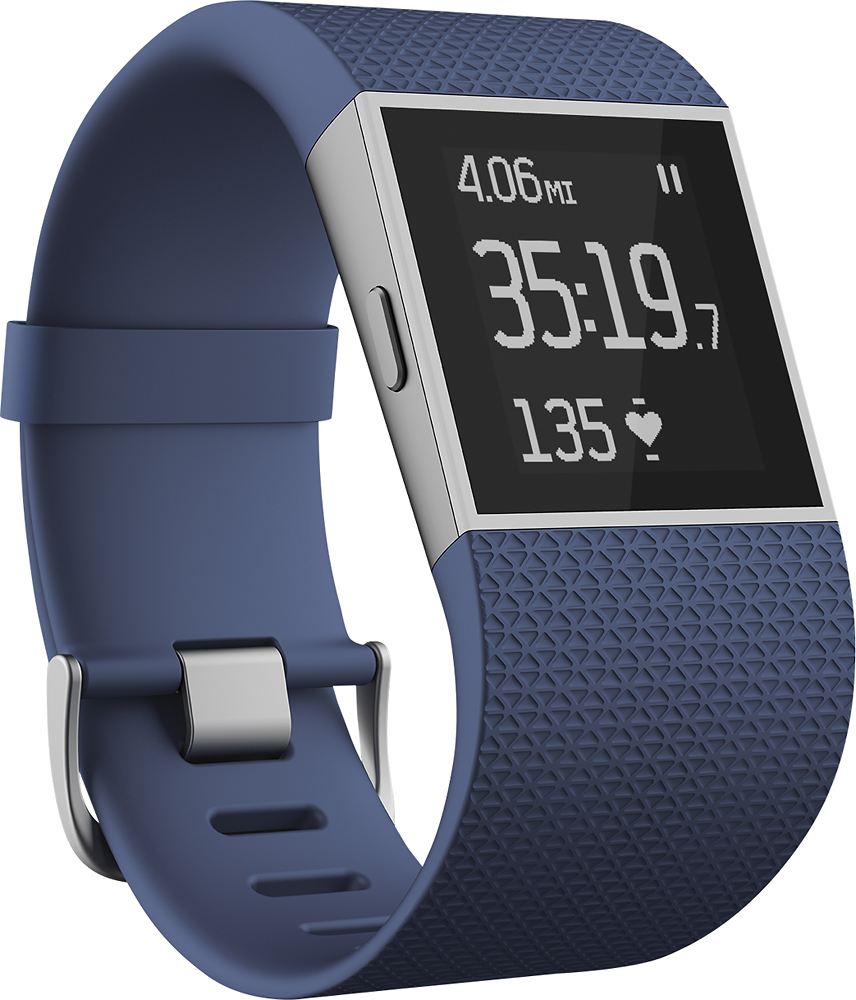 Best Buy: Fitbit Surge Fitness Watch (Large) Blue FB501BUL