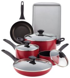 Farberware - 15-Piece Cookware Set - Red - Angle_Zoom
