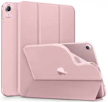 Front. DTTO - Case for iPad (A16) 11th Gen 2025 & iPad 10th Gen 2022, Slim Trifold Stand Cover with Auto Wake/Sleep. - RoseGold.