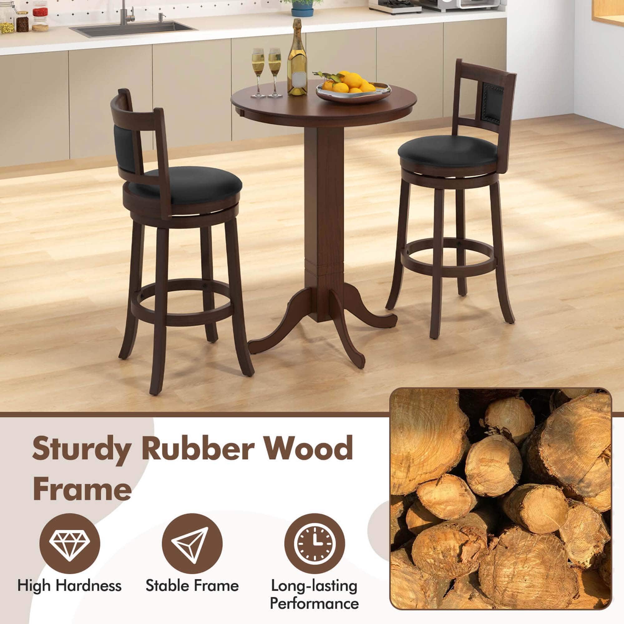 Sturdy Rubber Wood Frame - High Hardness - Stable Frame - Long-lasting Performance